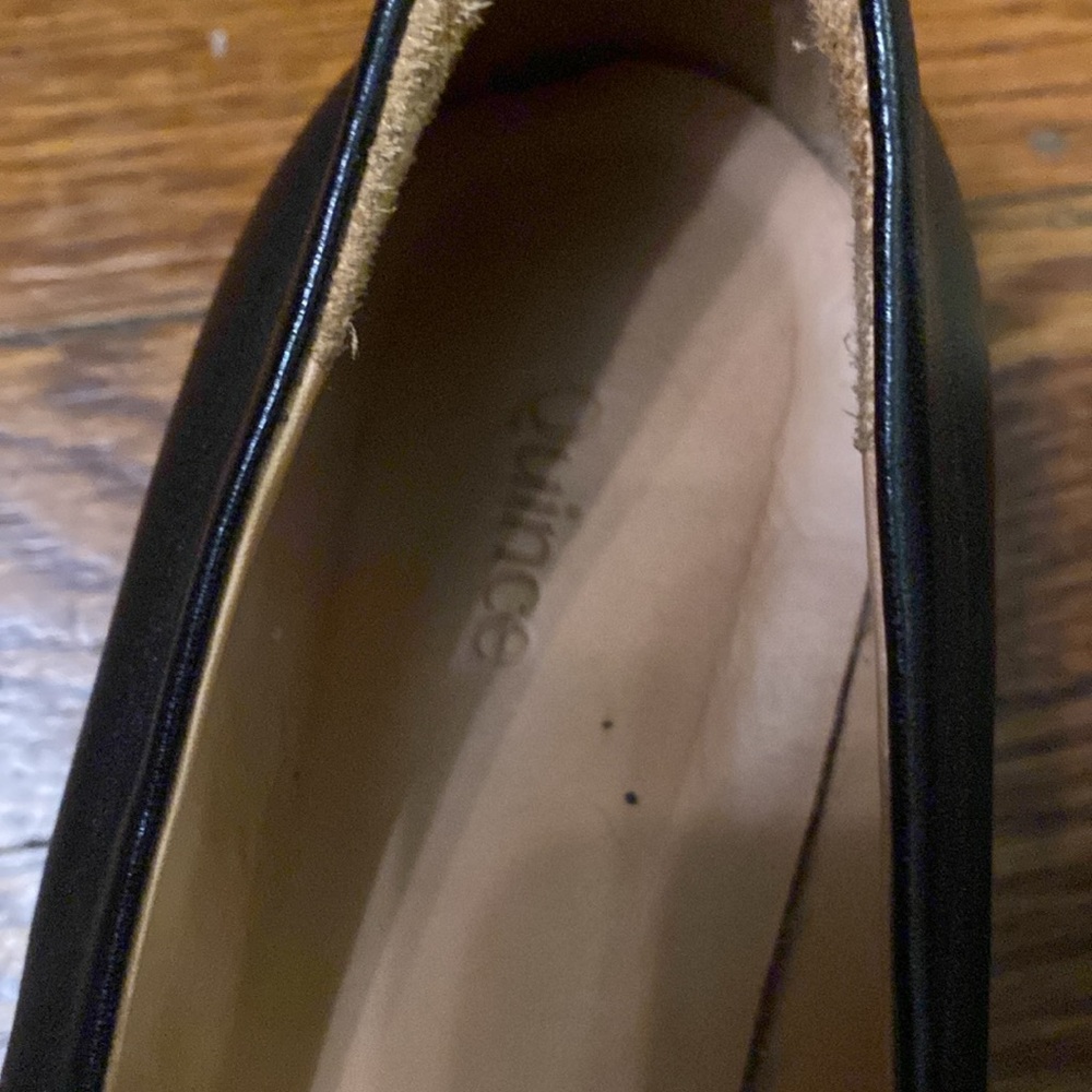 Quince Black Pointed Toe Bow Flats - Picture 2 of 5
